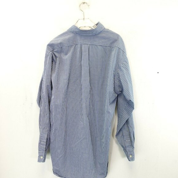 VINTAGE RALPH LAUREN MADE IN HONG KONG‎ Men's Blue Dress Shirt LARGE Button Down - Picture 7 of 8